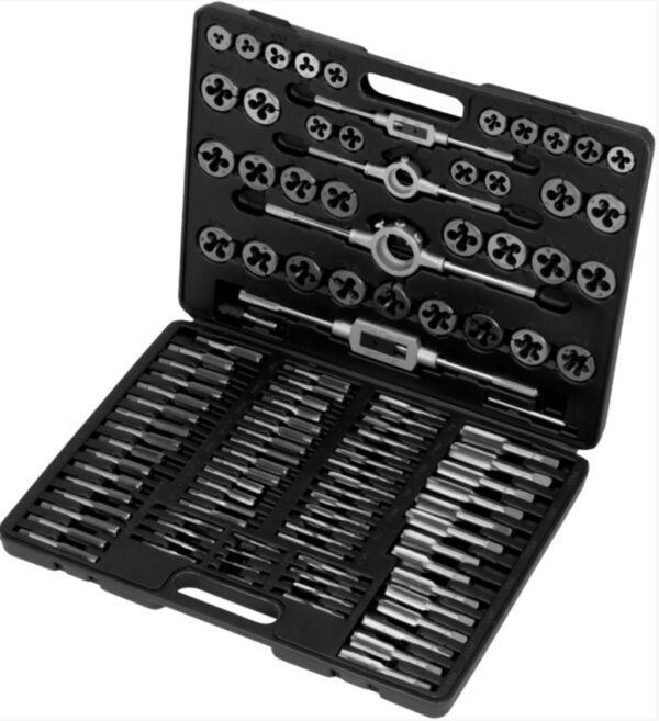 110-Piece Metric Tap + Die Set M2-M18