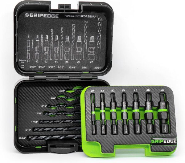 GripEdge 14pc RPT FORS Broken Bolt Extractor Set