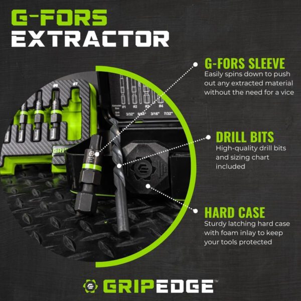 GripEdge 14pc RPT FORS Broken Bolt Extractor Set - Image 4